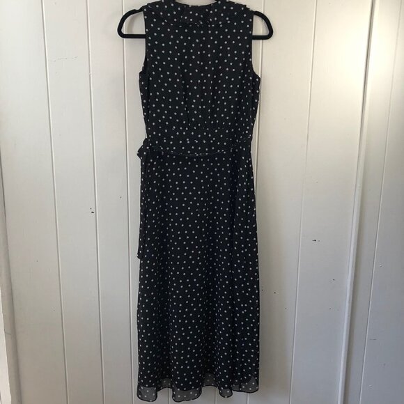 Bar III Black Polka Dot Wrap Dress with Modesty Hook & Eye Closure - Picture 2 of 13